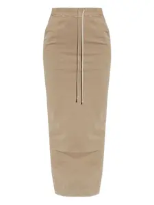 Макси-юбка Pull on Pillar на кулиске Rick Owens Drkshdw, бежевый