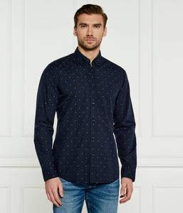 Рубашка мужская Boss Orange в горошек, синий
