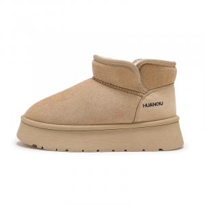 HUANQIU Ботинки Suede Abrasion Resistant с увеличенной высотой 85 см, зимние, женские, Camel