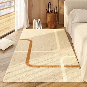 AOVOC Ковер 180х250 см из искусственной шерсти в японском стиле, для спальни/гостиной, у кровати/дивана, в стиле натурального дерева Beech Wood, толстый, модель 07