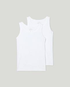 Комплект из 2 футболок без рукавов для девочек Cotton Juice, белый