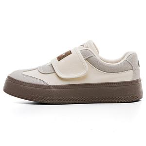 Женские кеды с низким верхом бежево-коричневого цвета Warrior