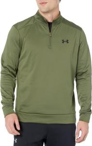 Толстовка Armour Fleece 1/4 Zip Under Armour, цвет Marine OD Green/Black