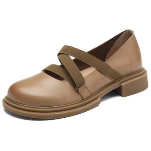 BOERDIQI Женские туфли Мэри Джейн на массивном каблуке 2,5 см — хаки, цвет Khaki