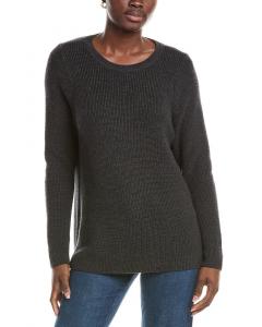 Шерстяной пуловер EILEEN FISHER, серый