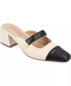 Женские мюли Dalla Block Heel Mary Jane Journee Collection, коричневый/бежевый