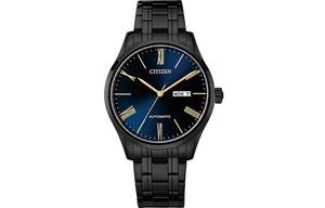 CITIZEN Часы Mechanical Watch Series Automatic Mechanical Movement Stainless Steel Strap Watch Men's Watch Blue Dial, Blue Dial