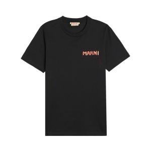 Футболка Marni Patch T-Shirt 'Black', черный