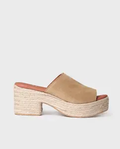 Женские открытые кожаные эспадрильи на платформе Toni Pons, золотой