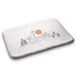 Коврик для ванной Tulup Berge Ansicht, 90x1x90 см, белый