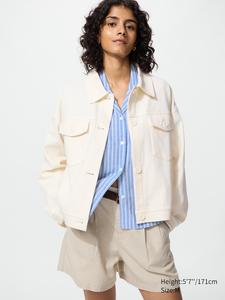 Свободная куртка из джерси Uniqlo, 01 off white