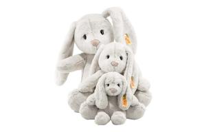 Steiff Игрушка Animal Hoppie, плюшевая кукла Bunny, светло-серый, высота 16см/18см/28см/38см/48см