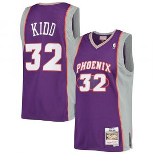 Мужская майка Mitchell & Ness Jason Kidd Purple Phoenix Suns Big & Tall Hardwood Classics 2000-01 Swingman, цвет Phx Purple