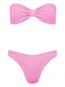 Джинсовый бандо текстурированный бикини Hunza G, розовый