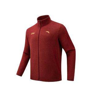 Anta Куртка унисекс, ржаво-красный, светло-серый меланж