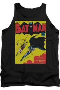 Бэтмен Первый Взрослый Майка Gildan, черный