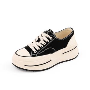 Износостойкие, легкие, дышащие и нескользящие. Низкие женские кроссовки для скейтбординга SENJIALUO, Black