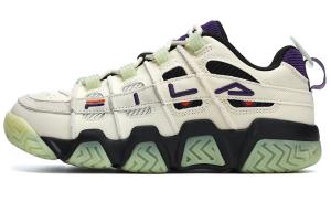 Баскетбольные кроссовки Barricade Vintage женские низкие античные белые / аристократические фиолетовые Fila Fusion