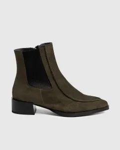 Женские кожаные ботильоны для зала Dansi, военный зеленый
