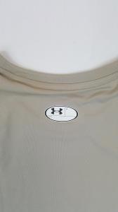 Under Armour мужская футболка HeatGear Compression с коротким рукавом, City Khaki/Black