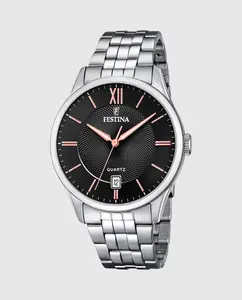 Мужские часы F20425/6 Acero Classico из серебристой стали Festina, серебряный