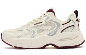 Каиюань Дышащие и Легкие Низкие Повседневные Туфли Женские Бежево-Красные QIAODAN, Слоновая Кость Бордовый