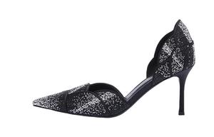 Туфли на высоком каблуке женские черный 73Hours