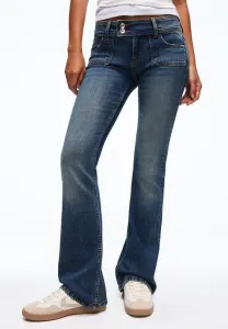 Джинсы-Клеш с низкой посадкой Bershka, Blue Denim