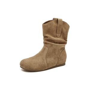 DAPHNE Женские замшевые угги с меховой подкладкой каштанового цвета высотой 1,2 см, цвет Chestnut (Fleece-Lined)