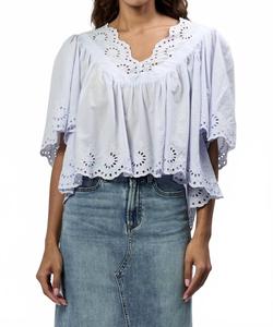 Блузка Lania с глазками в светло-голубом цвете DEAR JOHN DENIM