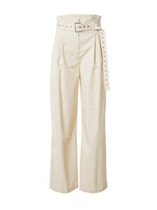 Брюки со складками спереди & Other Stories Loose fit Pleat-Front Pants, кремовый