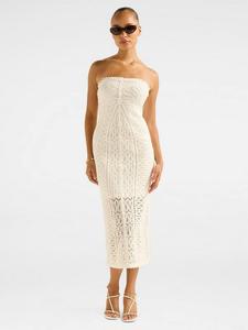 Платье миди Arianna с кружевной отделкой Forever New, Porcelain