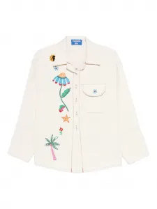 Рубашка Narciso с цветочной вышивкой SUSANNA BLU, белый