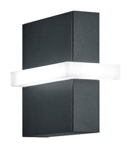 Настенный светильник на улицу Helestra, 16x8x17 см, графитовый