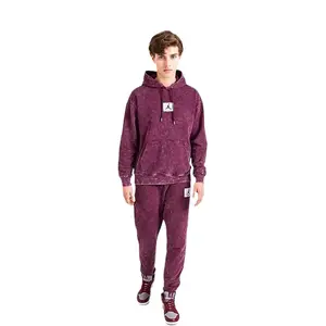 Толстовка с капюшоном Nike Air Flight Washed из флиса Jordan, фиолетовый