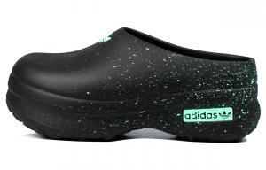 Женские сандалии AdiFOM Stan Smith Mule с резиновой подошвой, нескользящие, с закрытым носком, черно-зеленые Adidas Originals, Black Green