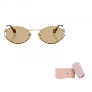 MIU MIU Солнцезащитные очки овальной формы Eyewear Oval Frame, Gold