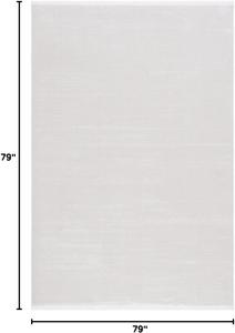 Ковер SAFAVIEH, 201 x 201 см, Diamond Collection, Ivory & Beige, без линьки и простой в уходе, идеален для помещений с высокой проходимостью в гостиной, спальне (DIA138A)