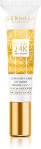 Роскошный золотой антивозрастной крем для глаз Dermika, 15 мл