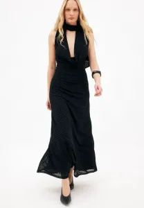 Платье-Макси с воротником-халтером Na-Kd, Black