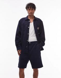 Шорты свободного кроя Carhartt WIP Walter с одним коленом, темно-синего цвета