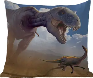 Подушка для улицы - Динозавр - Дикая природа - Рисунок - Дети - Малыши - 50x50 см - Водонепроницаемая - Подушка для отдыха - Удобная - Подушка с рисунком MuchoWow