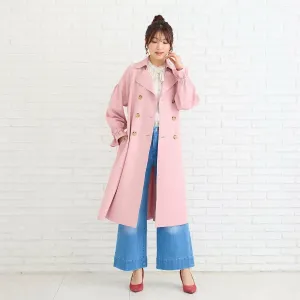 Присборенный тренч Rose Tiara, цвет Pink