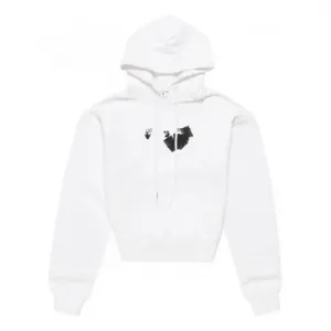 Толстовка men's fw21 logo printing pullover loose version white Off-White, белый