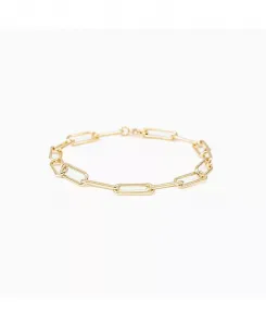 Браслет-Цепочка «Амелия» из стерлингового серебра 18 карат с позолотой, смелый и стильный Bearfruit Jewelry, gold