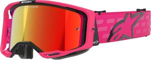 Мотоциклетные очки Alpinestars vision 8 corp с зеркальными полосами, Pink
