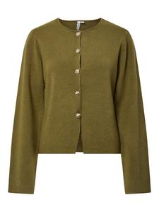 Вязаный кардиган PIECES FARIE, зеленый