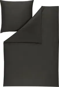 Чехол на подушку ESTELLA Atelier Uni-Satin (одинарный) VALETTA, цвет антрацит, размер 40х80 см Estella