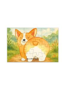 Mr. & Mrs. Panda Головоломка «Корги По» с рисунком, выполненным белым цветом