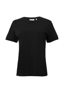 Базовая футболка WEICHES MIT LOGO-STICKEREI comma casual identity, черный